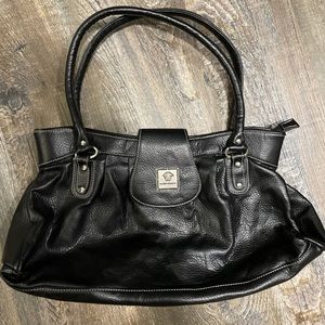 Black leather purse